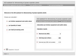 grease trap separator calculator